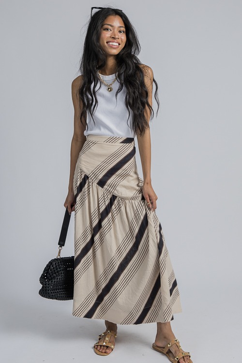 Linen Stripe Maxi Skirt, Taupe - 4K7A1735- (1)h.jpg